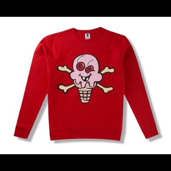 Billionaire Boys Club Other - OG! Rare Bones and Cones Red Billionaires Boys Club Sweatshirt Ice cream Vintage